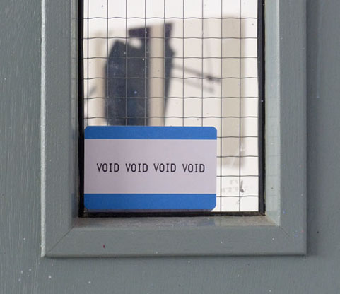 Philip Bradshaw, Installation view, Void Ticket, Open Studio 2014